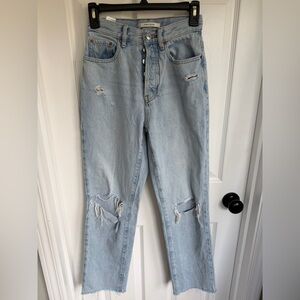 PacSun Light Wash Straight Leg Distressed Jeans